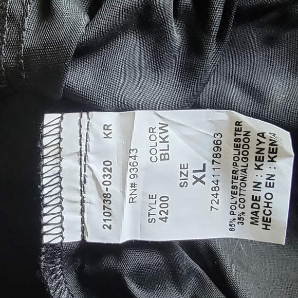 Cherokee Tapered Pull-On Cargo Pant, XL Black - Picture 3 of 6